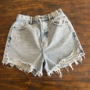 Show‎ Me Your Mumu Distressed Denim Women Shorts Size 25